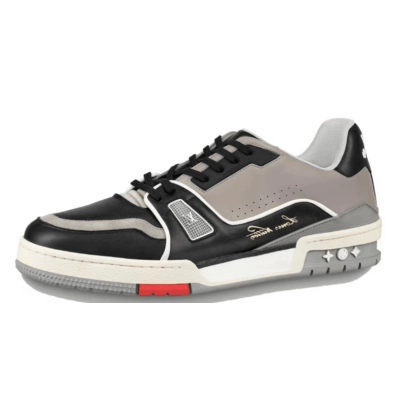 Louis Vuitton LV Trainer Sneaker Low Black Grey 1A54H5 01