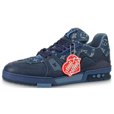 Louis Vuitton LV Trainer x Nigo Blue Demin 1A9IQH 01