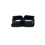 LOUIS VUITTON Miami Velcro Flip Flops Black denim fabricslide