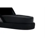 LOUIS VUITTON Miami Velcro Flip Flops Black grey presbyopiaslide