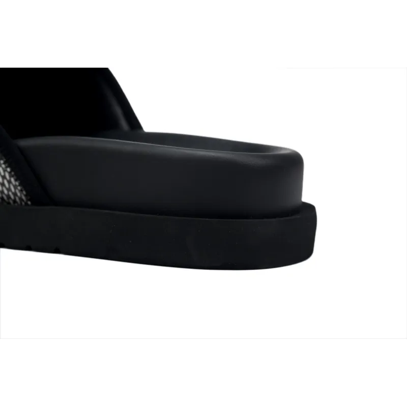 LOUIS VUITTON Miami Velcro Flip Flops Black grey presbyopiaslide
