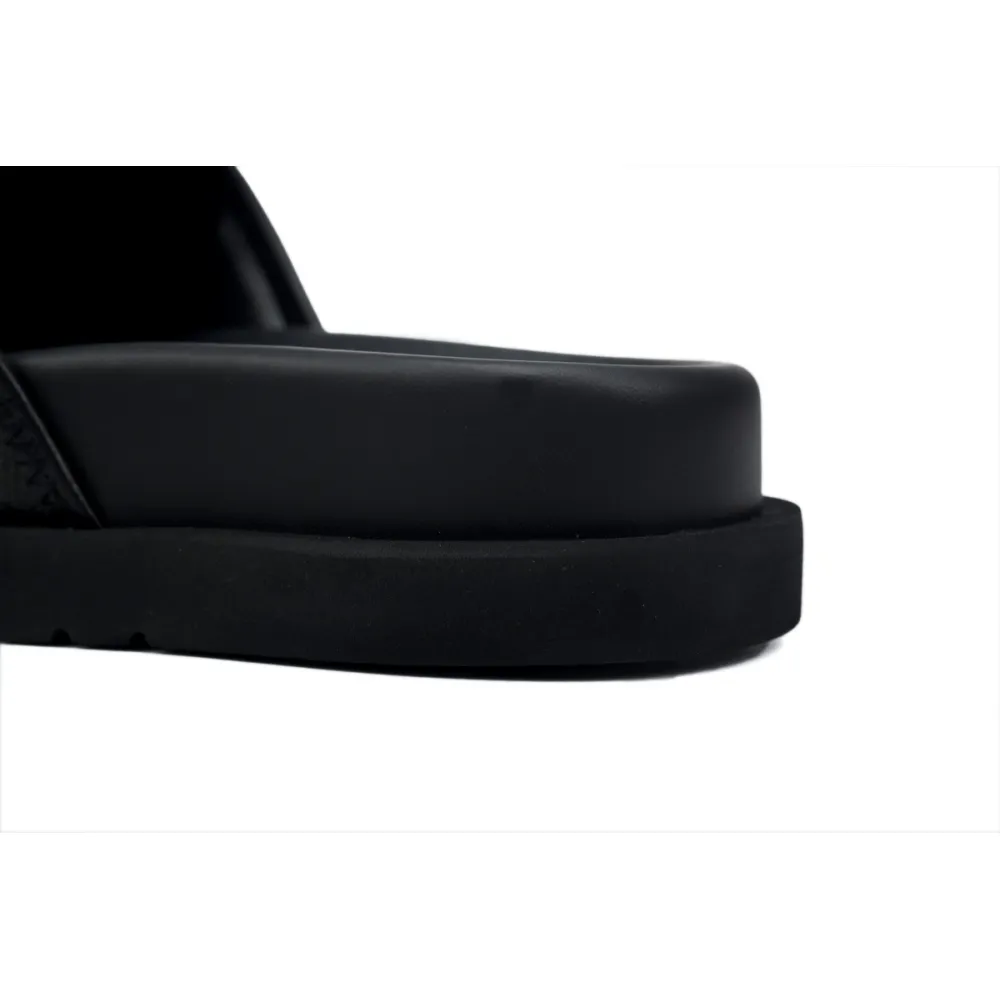 LOUIS VUITTON Miami Velcro Flip Flops Black presbyopiaslide