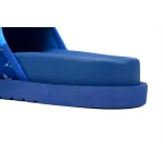 LOUIS VUITTON Miami Velcro Flip Flops Flocking blueslide
