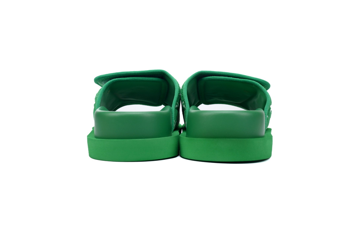 LOUIS VUITTON Miami Velcro Flip Flops Flocking greenslide