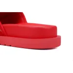 LOUIS VUITTON Miami Velcro Flip Flops Flocking redslide