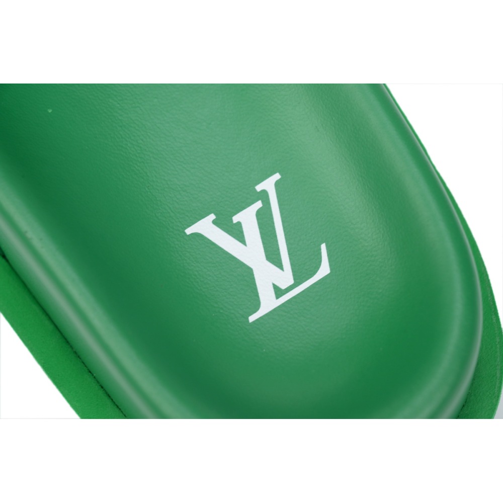 LOUIS VUITTON Miami Velcro Flip Flops Green presbyopiaslide