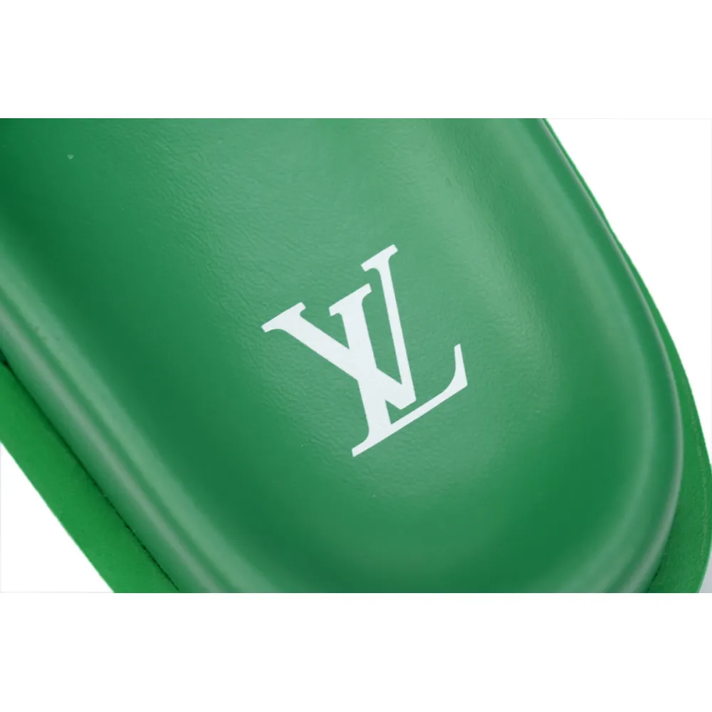 LOUIS VUITTON Miami Velcro Flip Flops Green presbyopiaslide
