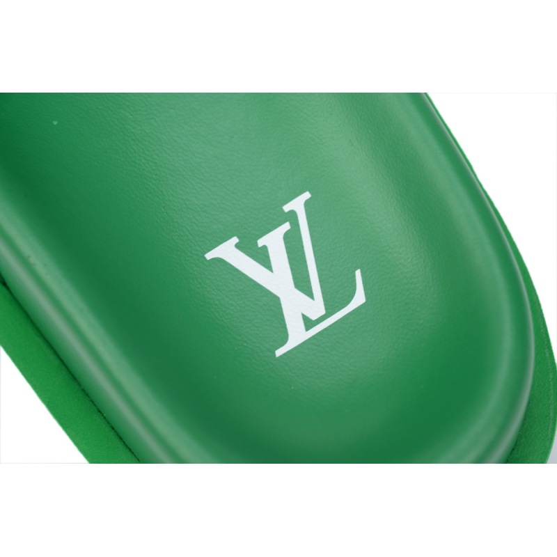 LOUIS VUITTON Miami Velcro Flip Flops Green presbyopiaslide
