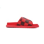 LOUIS VUITTON Miami Velcro Flip Flops Red presbyopiaslide