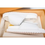 LOUIS VUITTON Miami Velcro Flip Flops White embossingslide