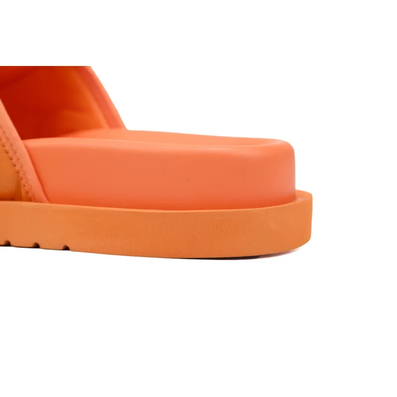LOUIS VUITTON Miami Velcro Flip Flops Yellow embossingslide