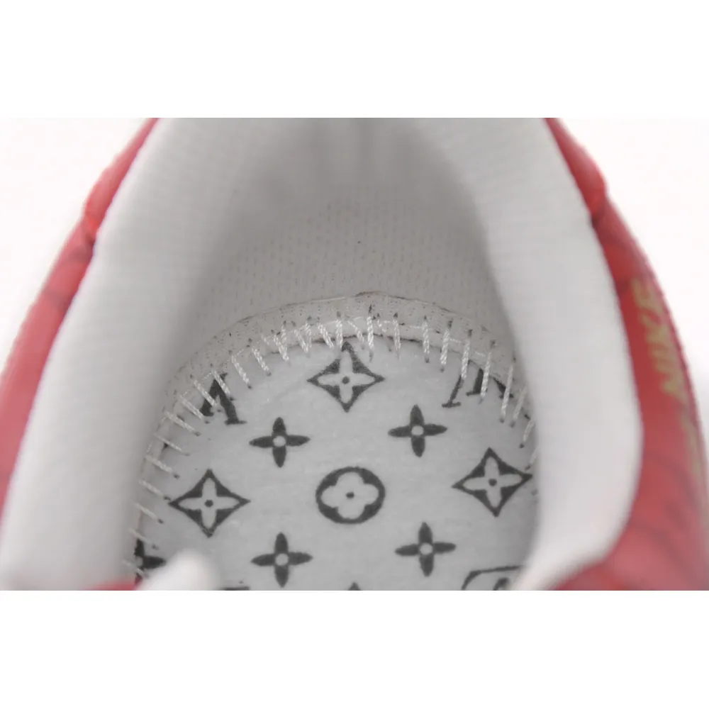 Louis Vuitton Nike Air Force 1 Low By Virgil Abloh White Red MS0232 