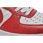 Louis Vuitton Nike Air Force 1 Low By Virgil Abloh White Red MS0232 