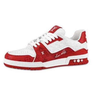Louis Vuitton Trainer #54 Signature Red White 1AANFJ  01