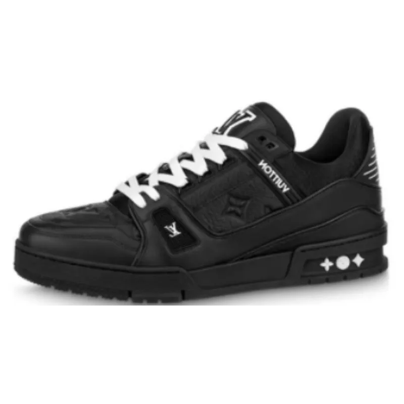 Louis Vuitton Trainer Black Embossed Monogram 1AAREY