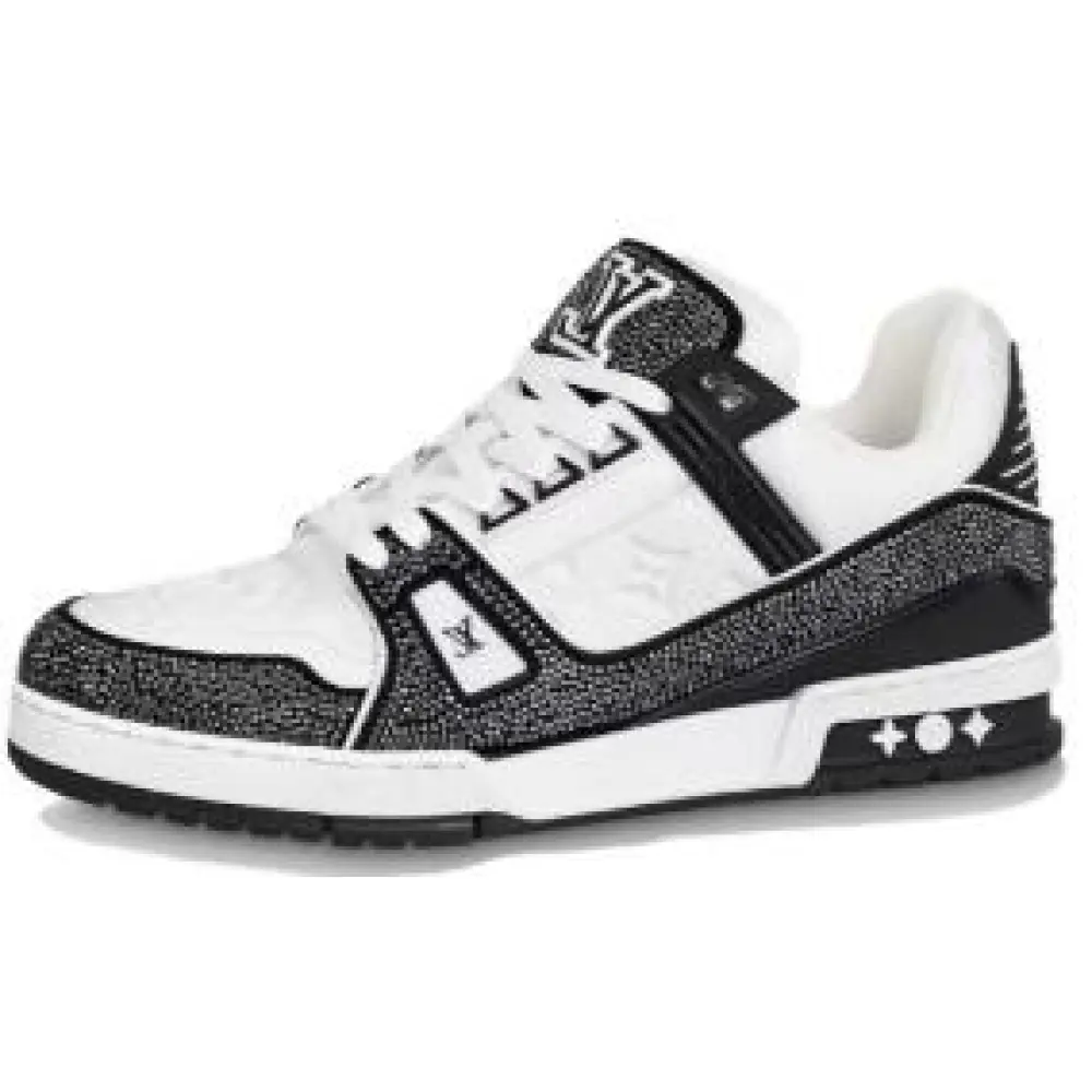 Louis Vuitton Trainer Black White Swarovski 1ABM08