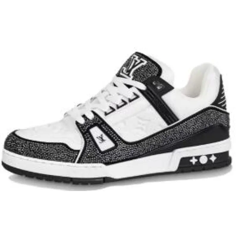 Louis Vuitton Trainer Black White Swarovski 1ABM08