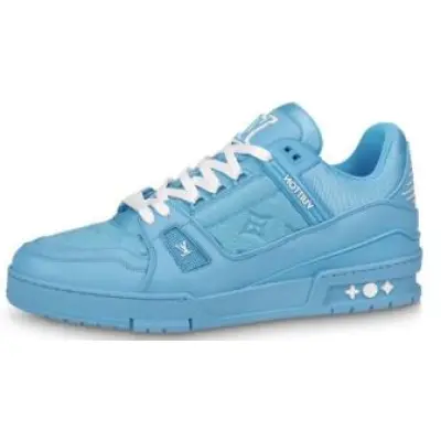 Louis Vuitton Trainer Blue Embossed Monogram 1AARFG 01