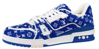 Louis Vuitton Trainer Blue Monogram Textile 1ABFRQ