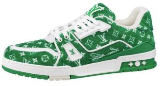 Louis Vuitton Trainer Green Monogram Textile  1ABFSA