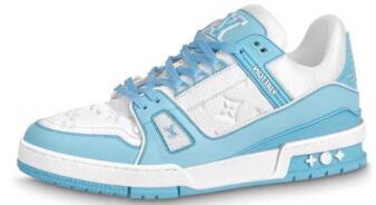 Louis Vuitton Trainer Low White Sky Blue 1AA6X4