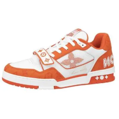 Louis Vuitton Trainer Monogram Denim Orange 1A9ZD6 01