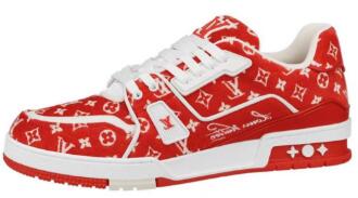 Louis Vuitton Trainer Red Monogram Textile 1ABFSU