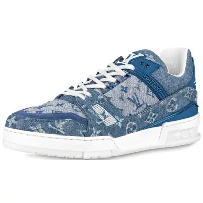 Louis Vuitton Trainer Sneaker Denim Monogram 1A7S53 01