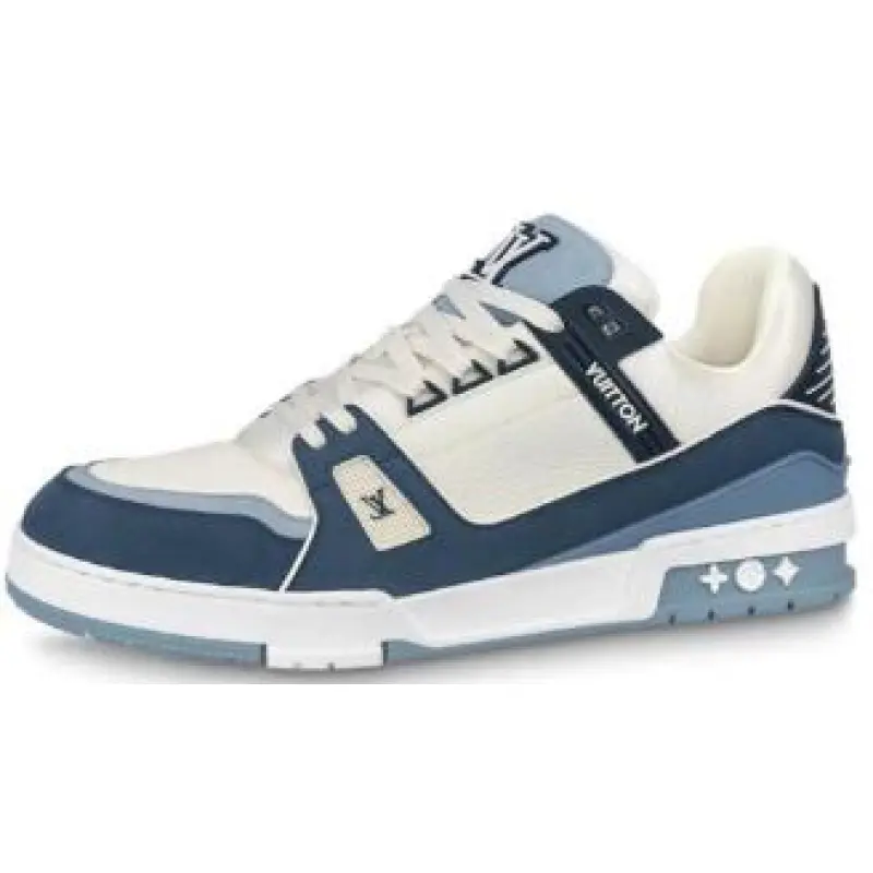 Louis Vuitton Trainer White Blue 