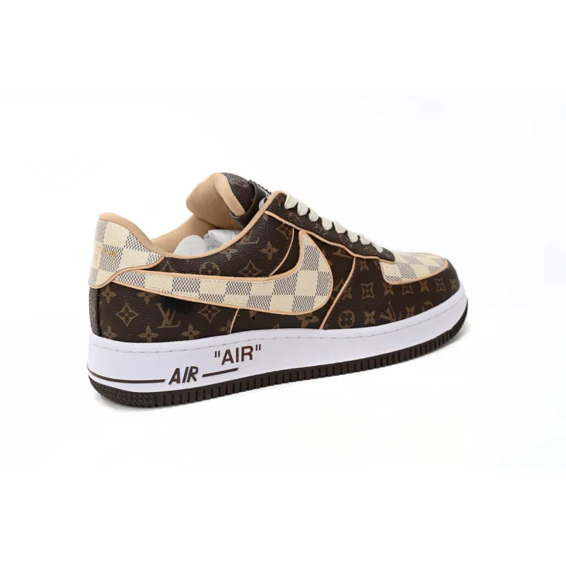 Louis Vuitton Nike Air Force 1 Low Monogram Brown Damier Azur 