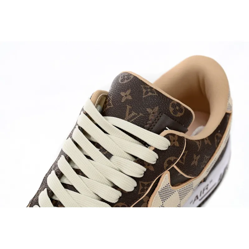 Louis Vuitton Nike Air Force 1 Low Monogram Brown Damier Azur 