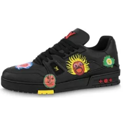 Louis Vuitton x Yayoi Kusama Trainer Black Print 1ABD2W 01
