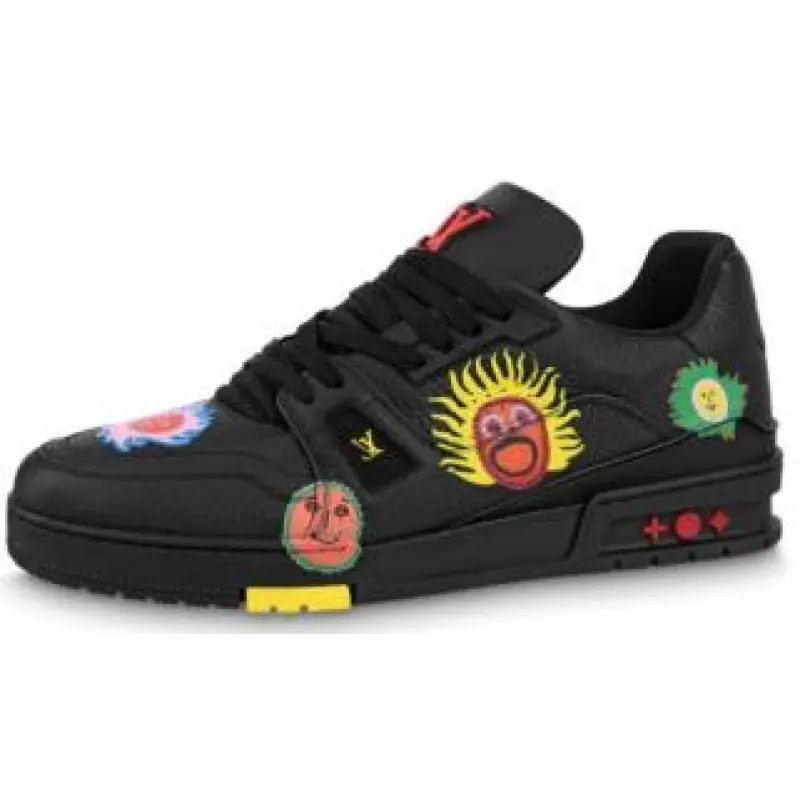 Louis Vuitton x Yayoi Kusama Trainer Black Print 1ABD2W