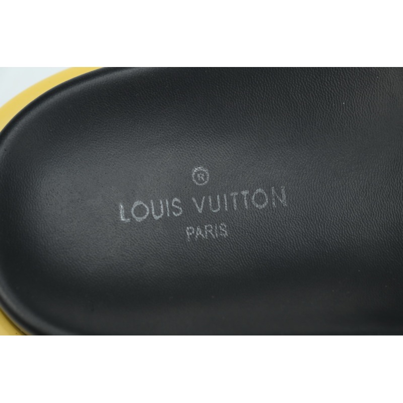 Louis Vuitton Pool Pillow Flat Comfort Mule Black and Grey Metal Label