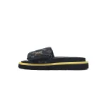 Louis Vuitton Pool Pillow Flat Comfort Mule Black and Grey Metal Label