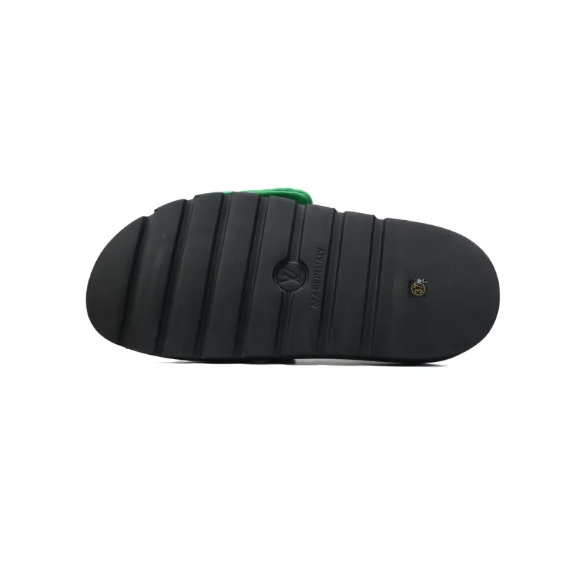Louis Vuitton Pool Pillow Flat Comfort Mule Black Green Cloth
