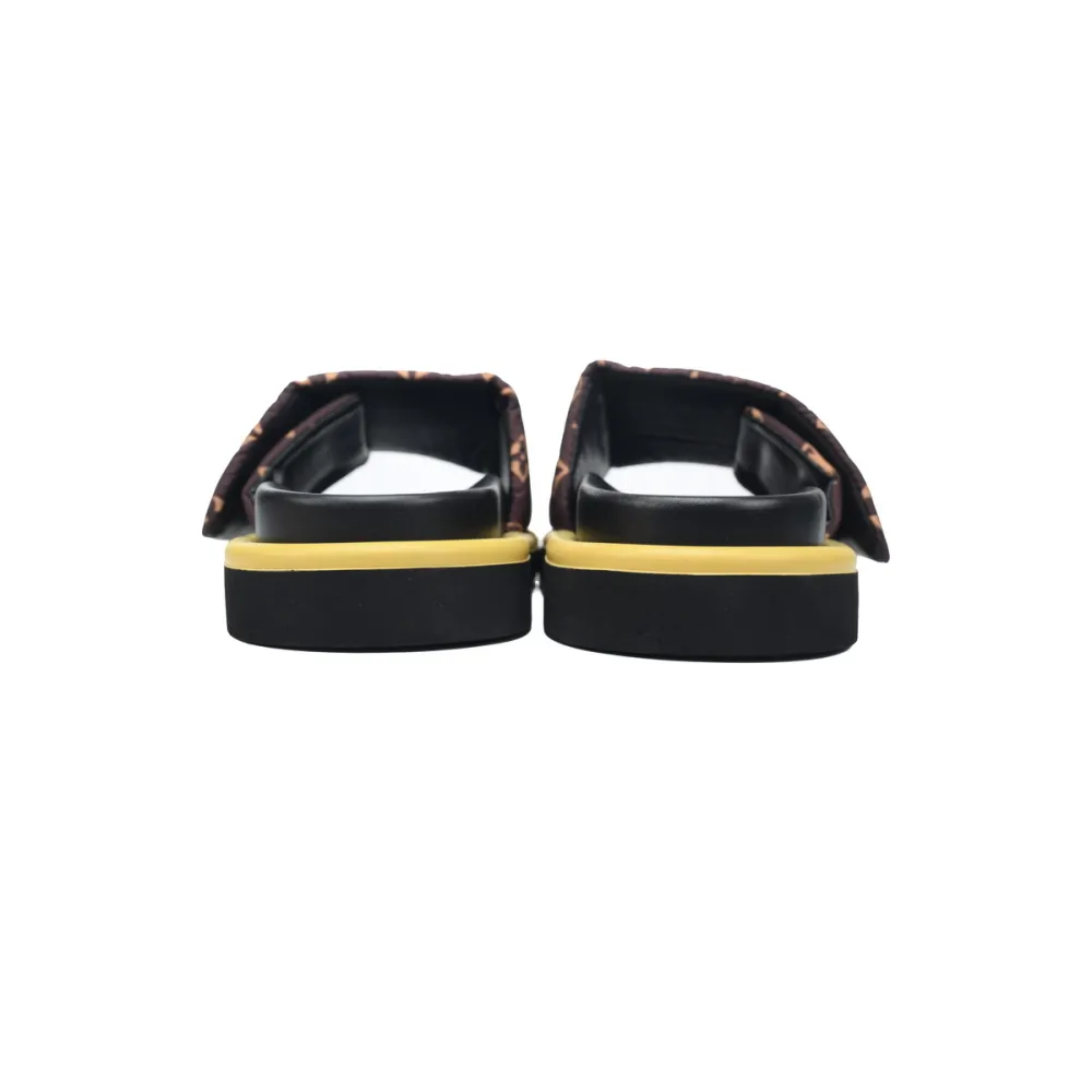 Louis Vuitton Pool Pillow Flat Comfort Mule Black Label  Brown
