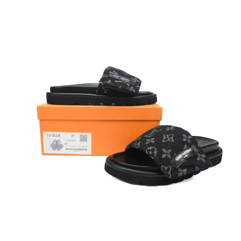 Louis Vuitton Pool Pillow Flat Comfort Mule Black Label Denim