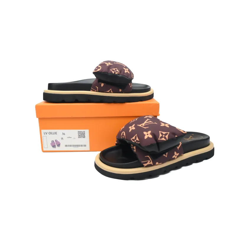 Louis Vuitton Pool Pillow Flat Comfort Mule Brown Yellow