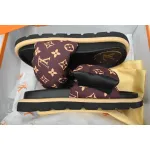 Louis Vuitton Pool Pillow Flat Comfort Mule Brown Yellow