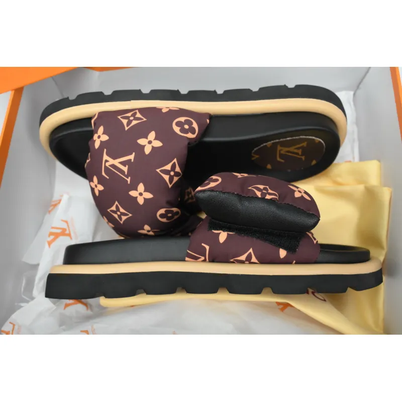 Louis Vuitton Pool Pillow Flat Comfort Mule Brown Yellow