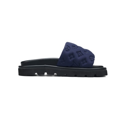 Louis Vuitton Pool Pillow Flat Comfort Mule Dark Blue 02