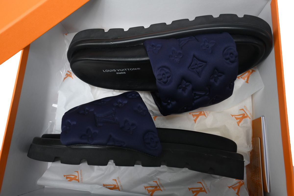 Louis Vuitton Pool Pillow Flat Comfort Mule Dark Blue