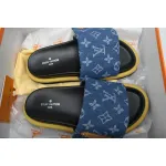 Louis Vuitton Pool Pillow Flat Comfort Mule Dark Blue Denim