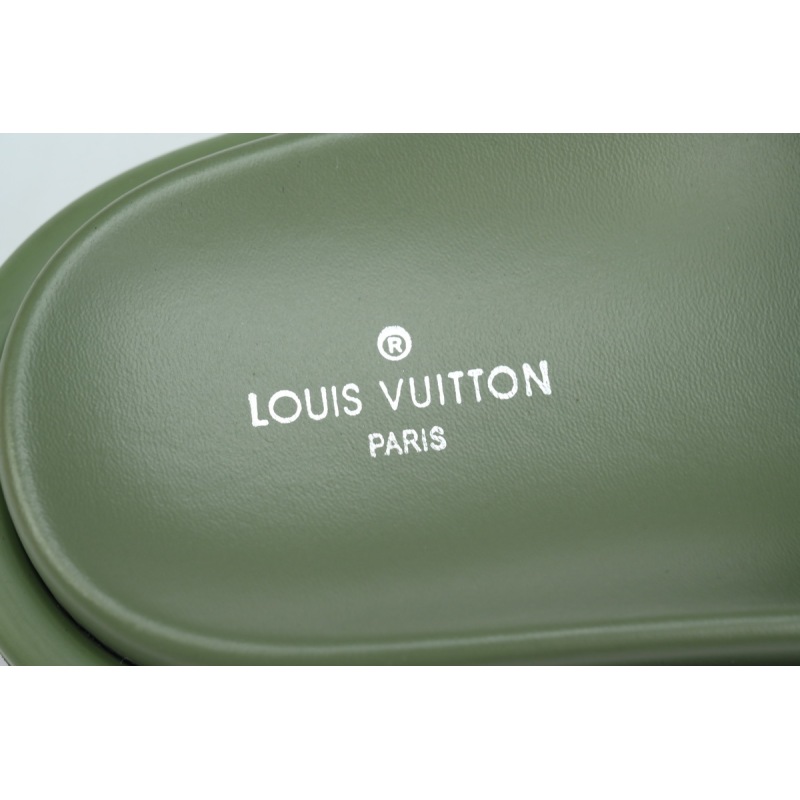 Louis Vuitton Pool Pillow Flat Comfort Mule Green Label Light Green Denim
