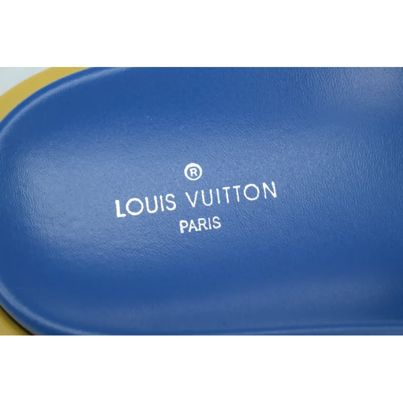 Louis Vuitton Pool Pillow Flat Comfort Mule Light Blue Denim