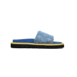 Louis Vuitton Pool Pillow Flat Comfort Mule Light Blue Denim
