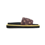 Louis Vuitton Pool Pillow Flat Comfort Mule Metal Label Brown