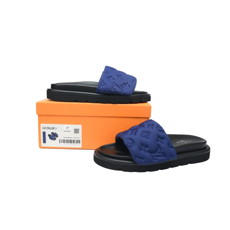 Louis Vuitton Pool Pillow Flat Comfort Mule Navy Blue