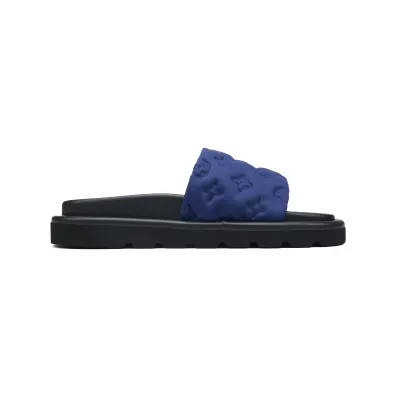 Louis Vuitton Pool Pillow Flat Comfort Mule Navy Blue 02